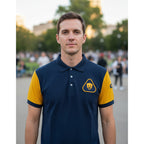 Playera Polo Pumas Azul Y Oro Hombre Adulto Manga Corta